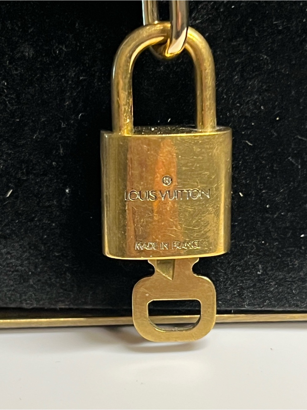 Louis Vuitton Solid Brass Lock and Key Charm on Baublebar Toggle Chain EUC - Picture 3 of 6